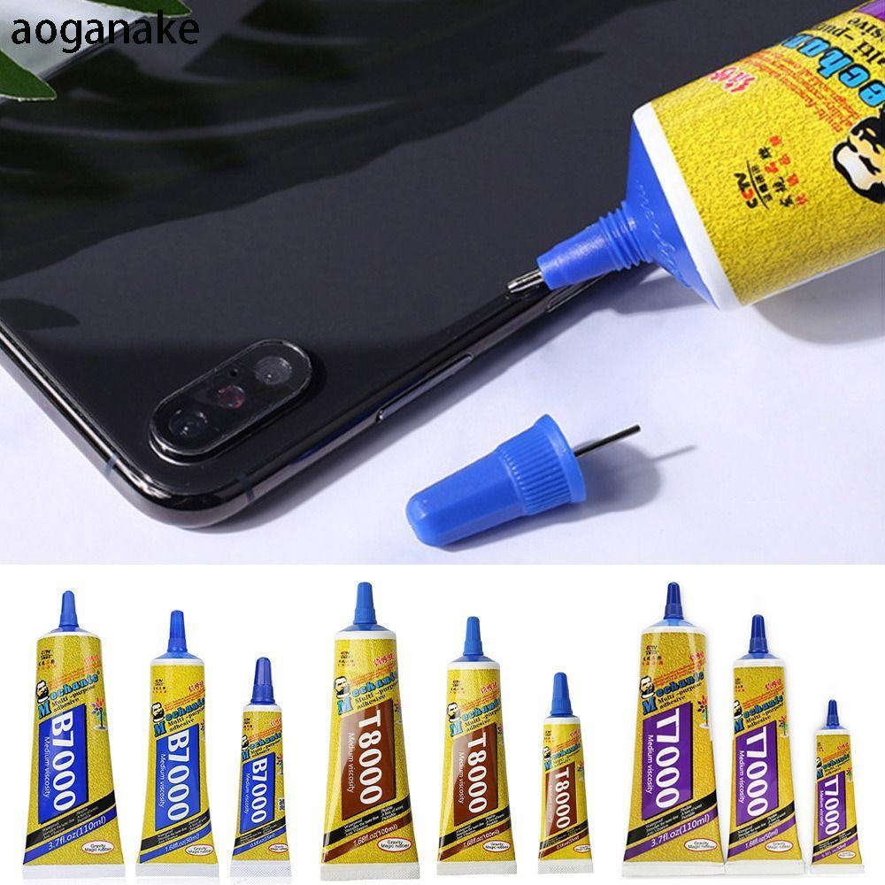 Keo dán đa năng AOGANAKE, Keo dán viền sửa chữa màu đen trong suốt 15 / 50 / 110ml, Traceless T8000 