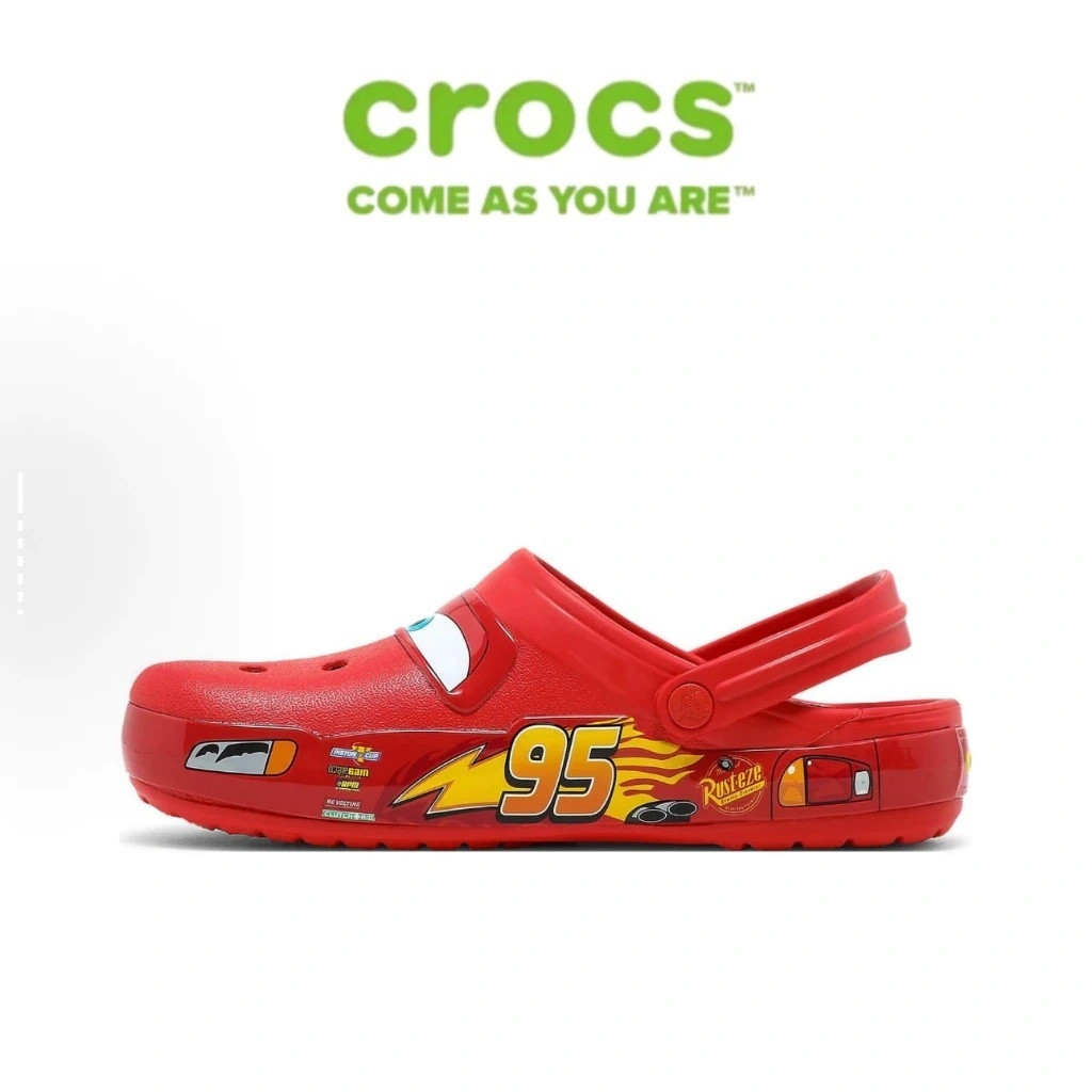 Crocs Lightning McQueen Classic Clog Dép nữ phong cách dễ thương thanh lịch Dép nam nhẹ chống mài mò