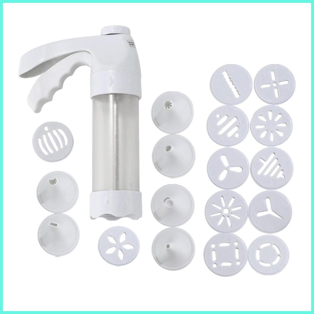 Holiday Cookie Press Heavy Duty Stamp Tiện ích nhà bếp Hướng dẫn sử dụng Kim loại Cookie Press Dough