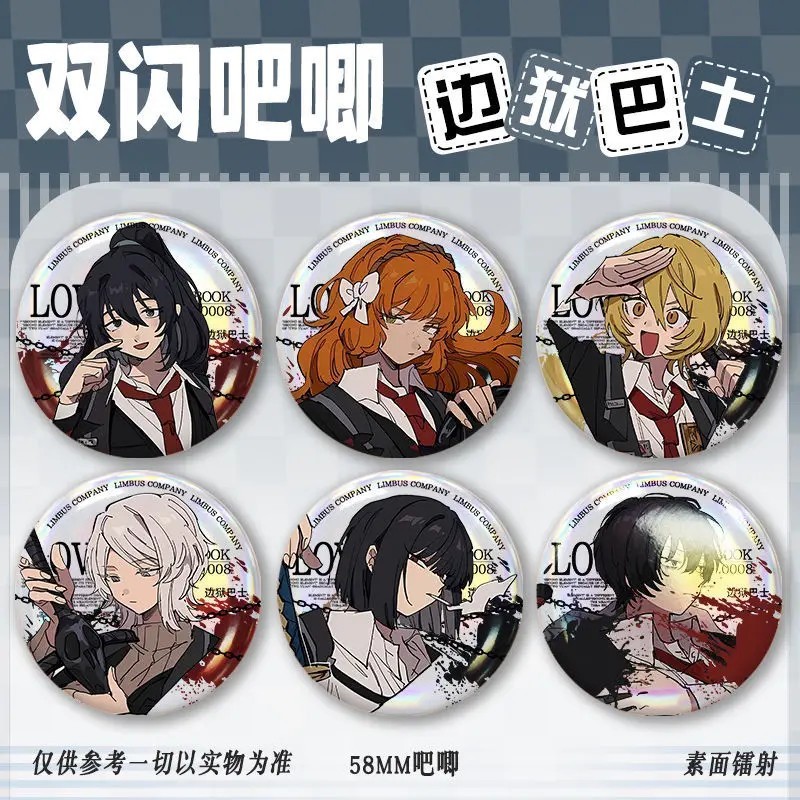 Móc khóa Limbus Company Badge nhân vật Gregor Heathcliff Ishmael Meursault Ryoshu