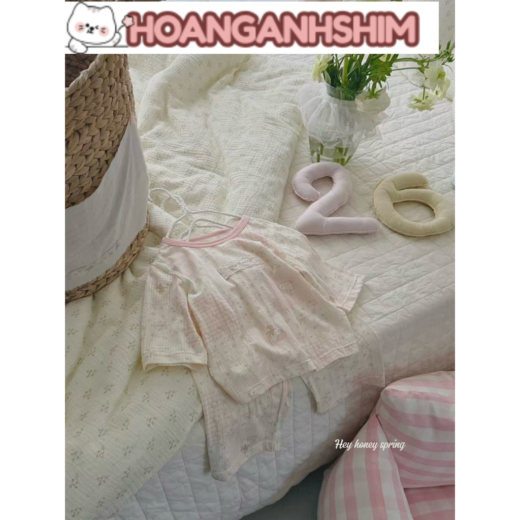 （Hey Honey) - Bộ lửng hè thun cotton Hey Honey cho bé gái - Bomilkids