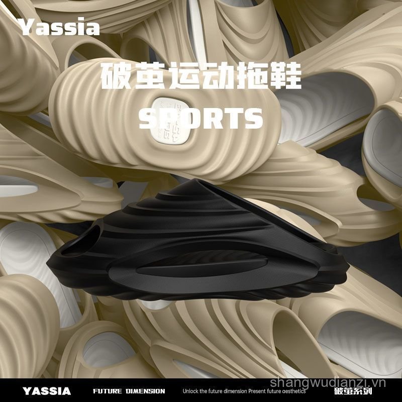 Asian Beam Broken Cocoon Dép Thể Thao Nam Nữ Mùa Hè Influencer Hợp Thời Trang Mặc Ngoài Chống Trơn T