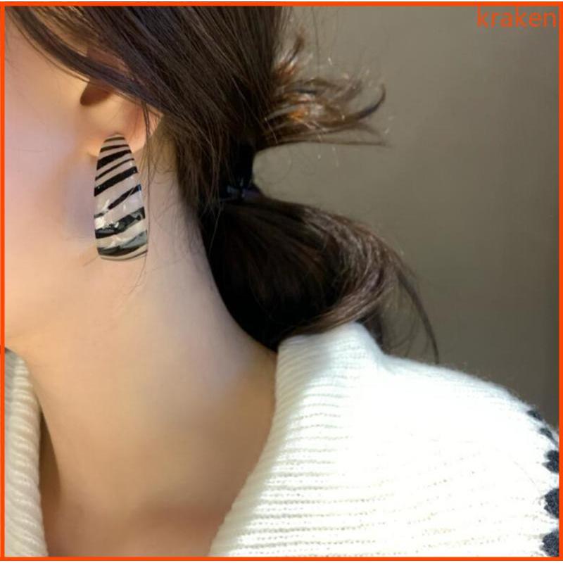 KRA Nhẹ Nhựa Acrylic Vòng Bông Tai Bohemian Nhỏ Nhựa Tuyên Bố Bông Tai Nữ Bohemian Tuyên Bố Trang Sứ