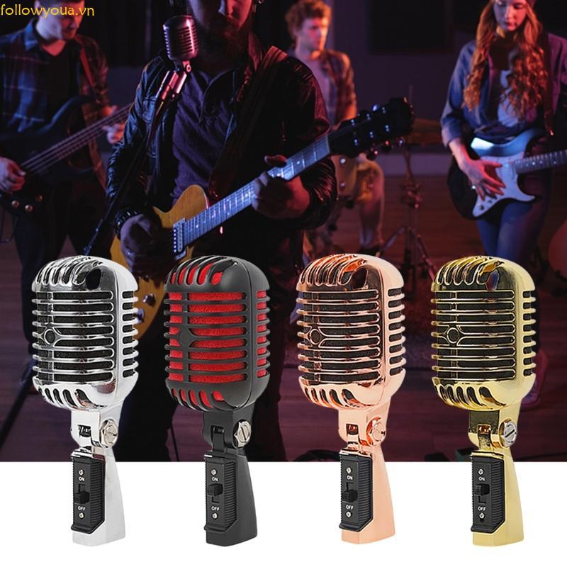 Fol Classical Retro Dynamic Micro Dynamic Dynamic Vintage Vocal Microphone cho Live Act