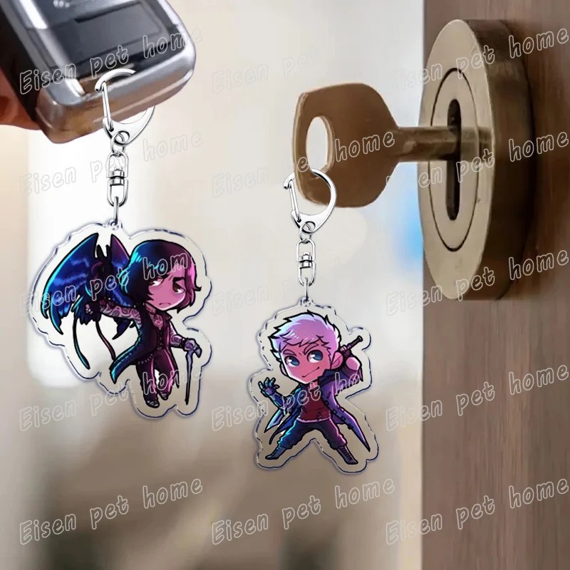 Móc khóa Devil May Cry DMC Mica Acrylic nhân vật Dante Vergil Nero Sparda Lady trang trí túi xách qu