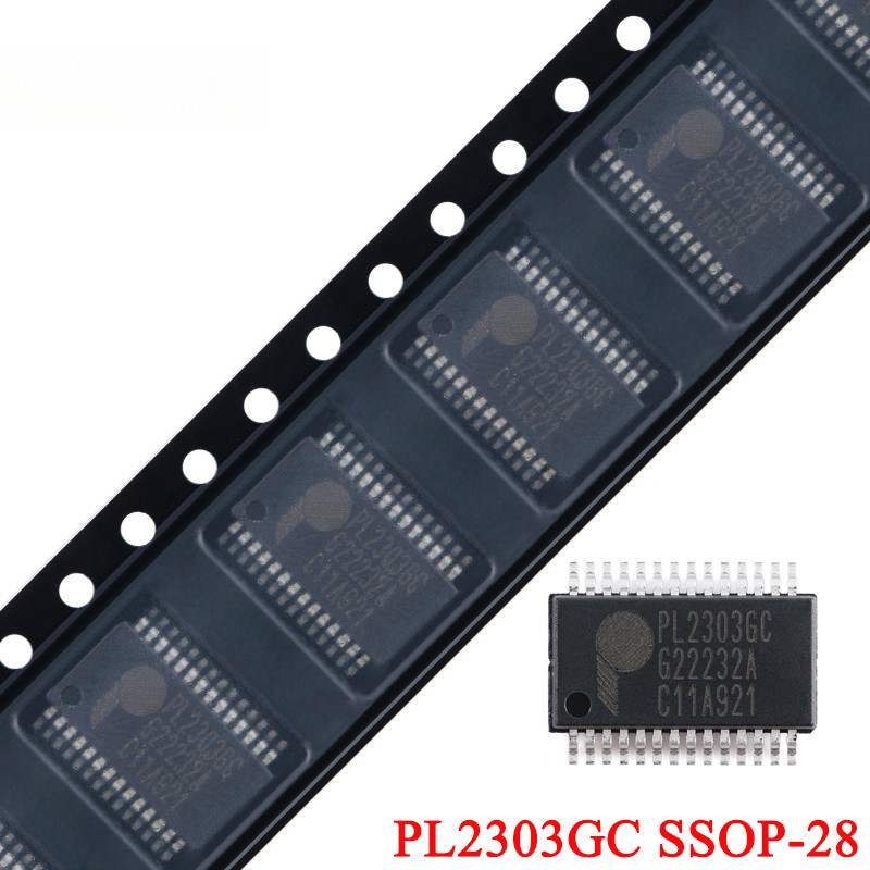 10 Cái PL2303GC PL2303 PL2303G 2303 2303GC 2303G SSOP-28 USB sang cầu nối tiếp Bộ điều khiển Chip IC
