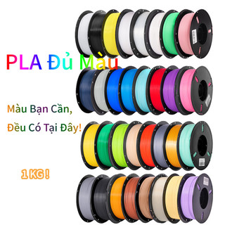 Sợi In 3D PLA 1.75mm 1KG Tốc Độ Cao - Đa Màu, In Mượt Không Tắc - Full Màu Sẵn Kho