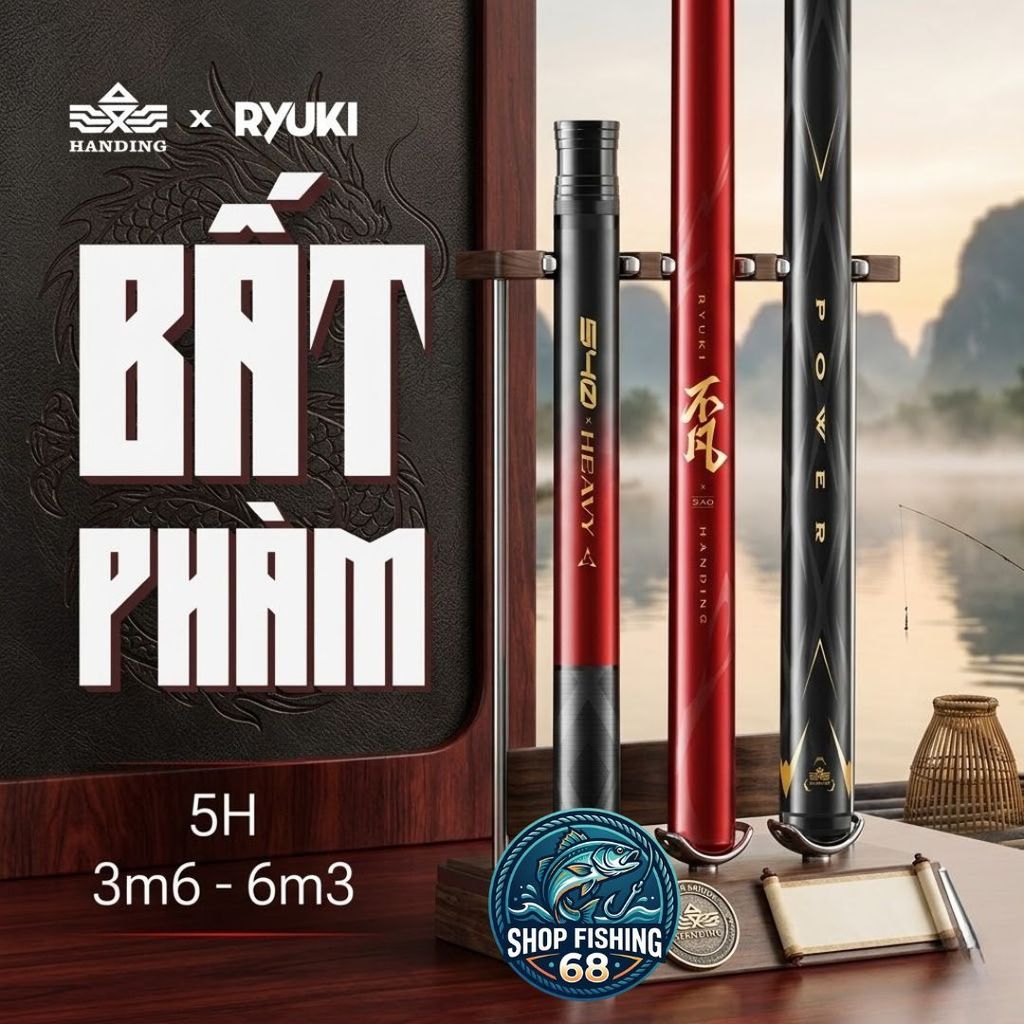 Cần Câu Tay Handing Ryuki Bất Phàm 5H-28i – Siêu Nhẹ, Câu Rô Tự Nhiên Cực Đã