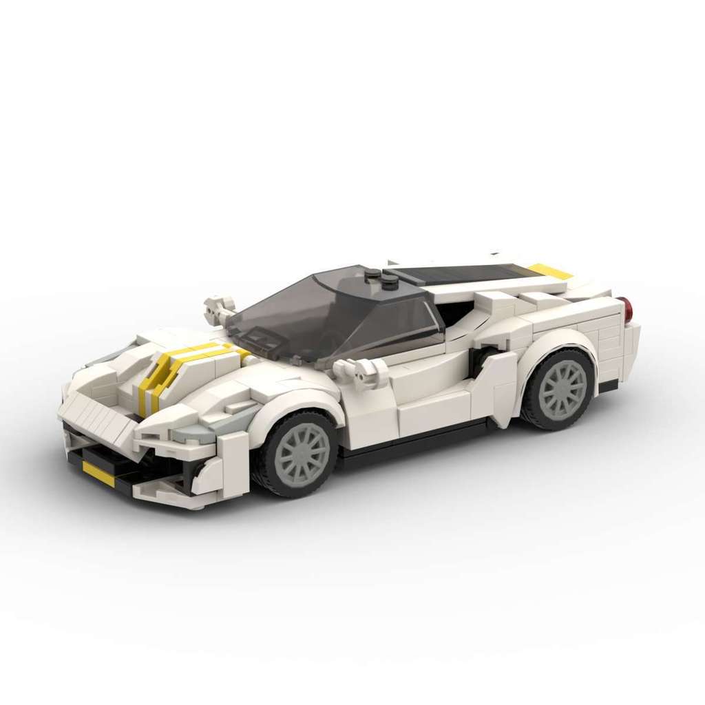 MOC-150196Ferrari 488 hồ trăn Khối xây dựng sáng tạo Tương thích Lego Lắp ráp đồ trang trí máy tính 