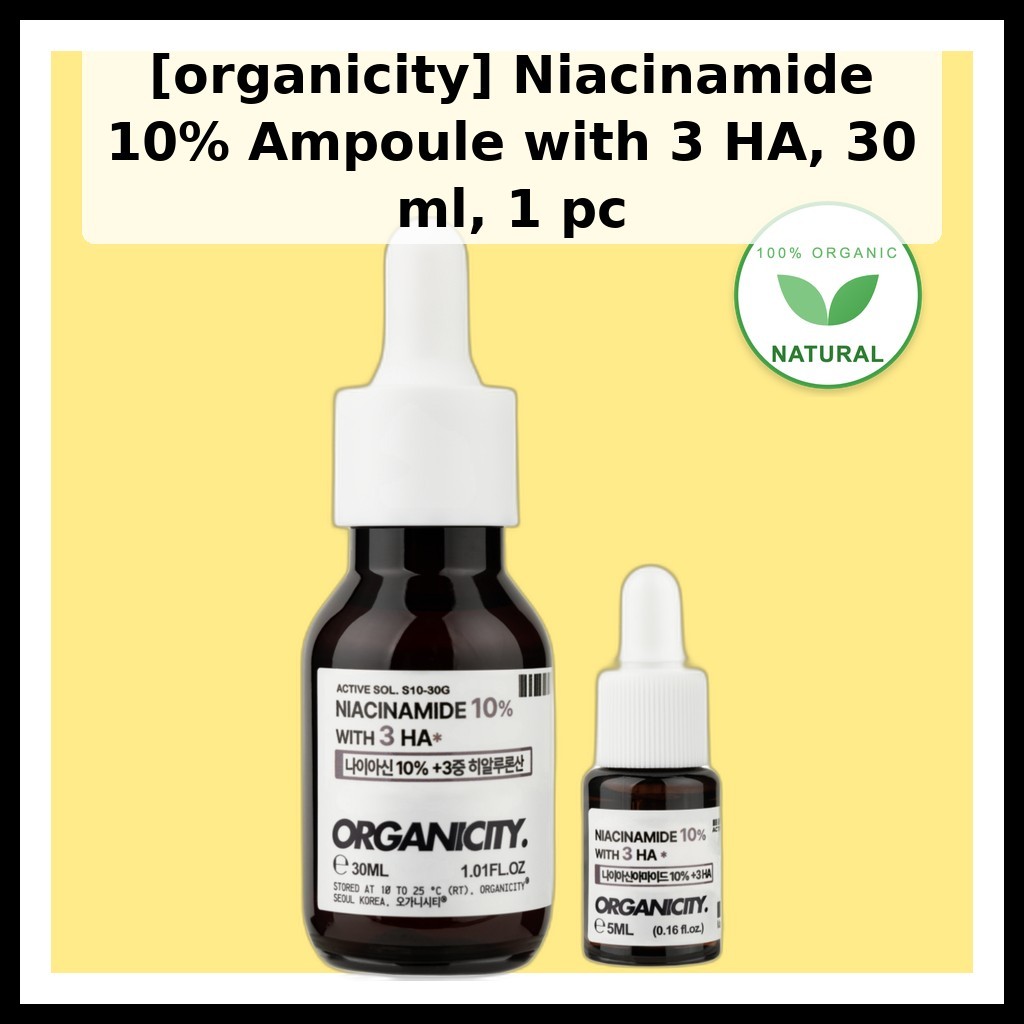 [hữu cơ] Niacinamide 10% Ampoule với 3 HA, 30 ml, 1 pc / Ampoule Hàn Quốc / Niacinamide 10% của Skin