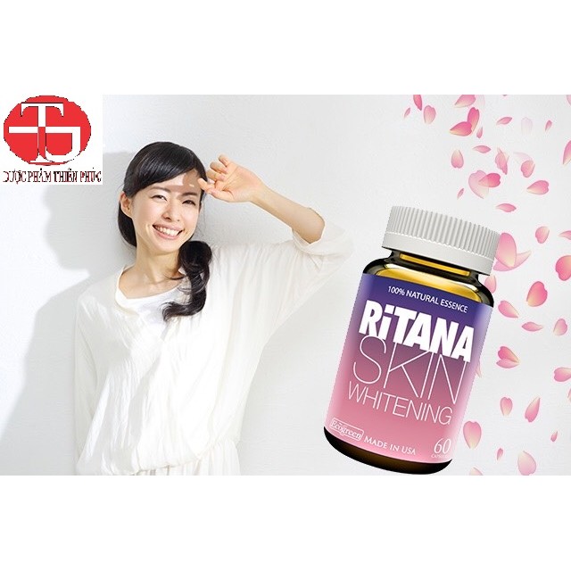 [HCM] RITANA SKIN WHITENING - VIÊN UỐNG TRẮNG DA MỜ NÁM TRẺ HÓA THẢI ĐỘC VÀ CHỐNG NẮNG ( 1 HỘP 60V).