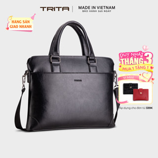 Cặp công sở Trita (Thời trang nam phong cách đựng vừa laptop 14 inch - Cặp da TCA16) Bagsmart