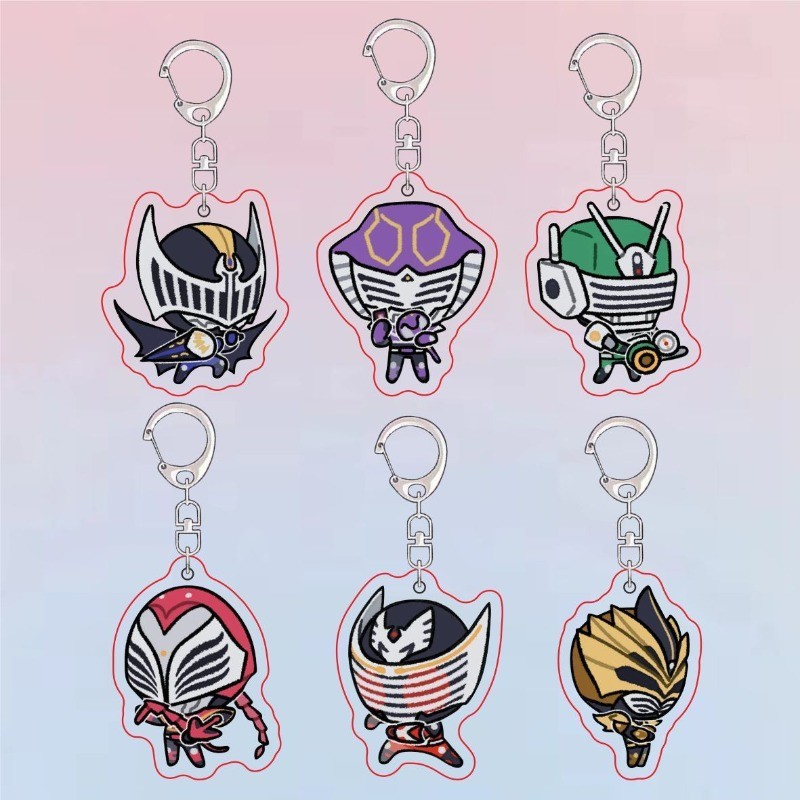 Mặt nạ Rider Móc Khóa Nữ Kamen Rider Móc Chìa Khóa Cho Nam Hiệp Sĩ Vòng Chìa Khóa Ouja Acrylic Móc K