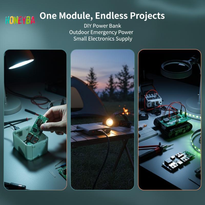 < Honeyba > Màn hình kỹ thuật số Mô-đun sạc nhanh IP5356 QC PD30 Đầu ra USB cho các dự án sửa chữa D