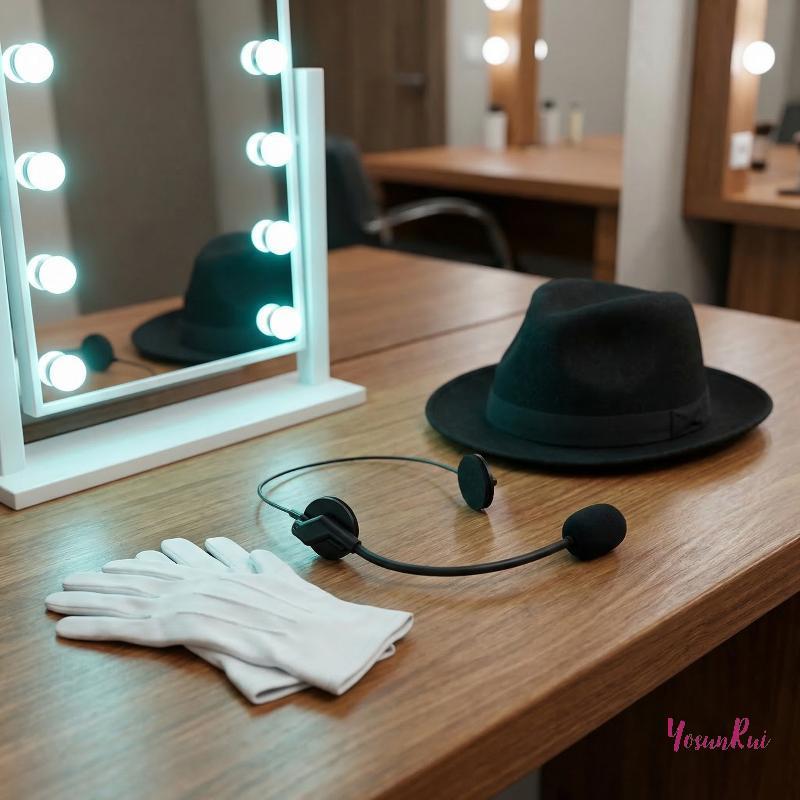 YosunRui] Tai nghe micro giả chống đỡ sân khấu cho Rostar Cosplay Phụ kiện dự tiệc có thể điều chỉnh