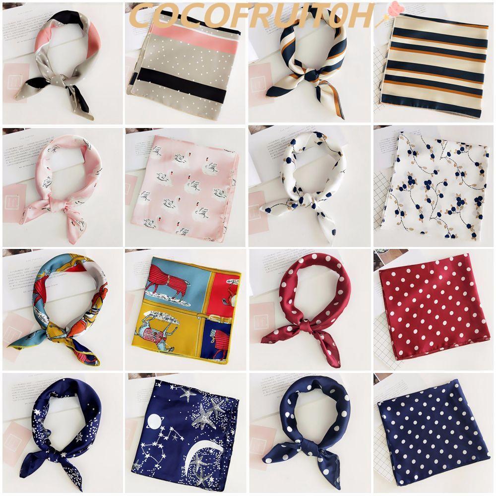 COCOFRUIT0H Silk Feel Satin Nhỏ Vintage Quà Tặng Nữ Đầu Cổ