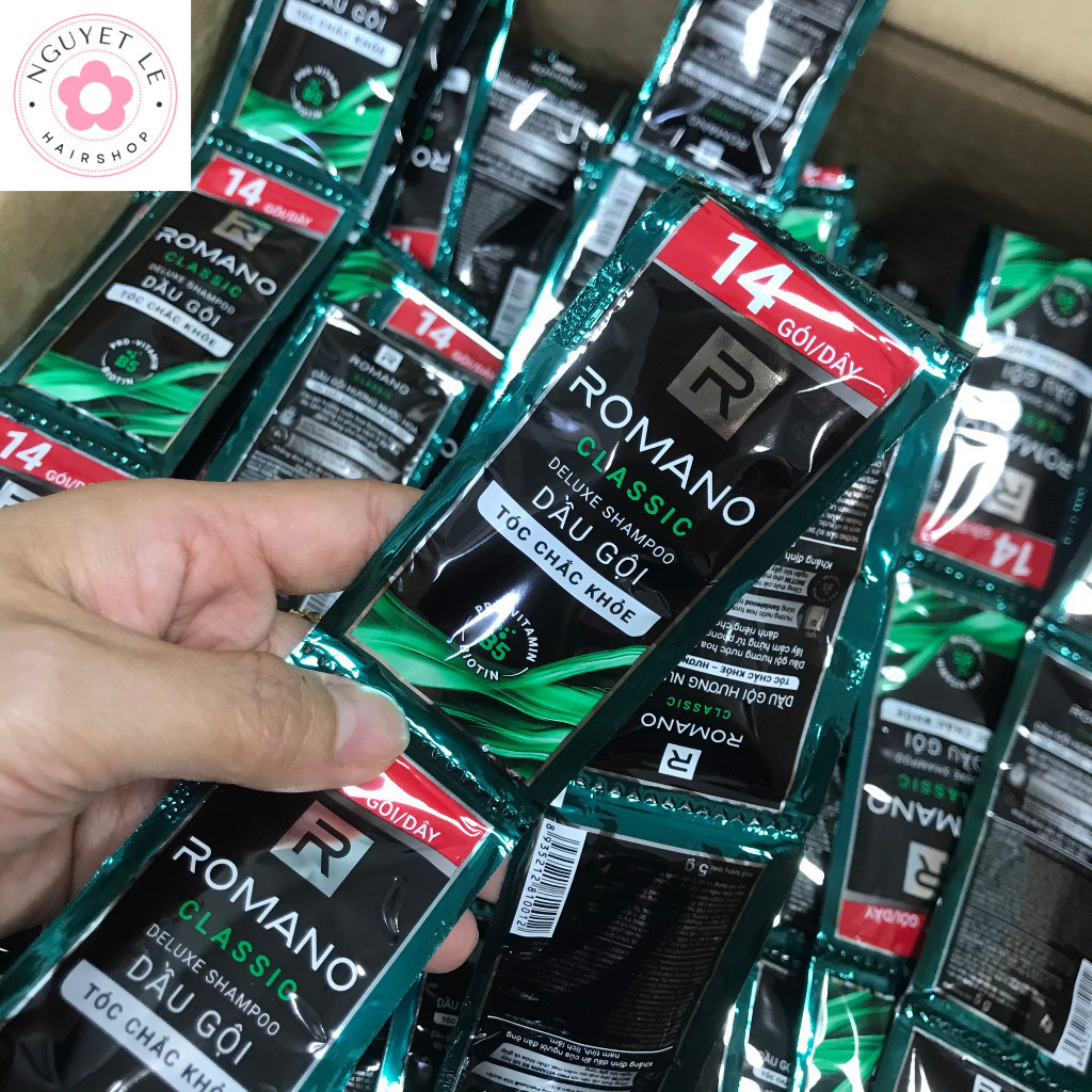 [1 Gói] - Dây dầu gội nam Romano Classic Deluxe Shampoo NL - NL