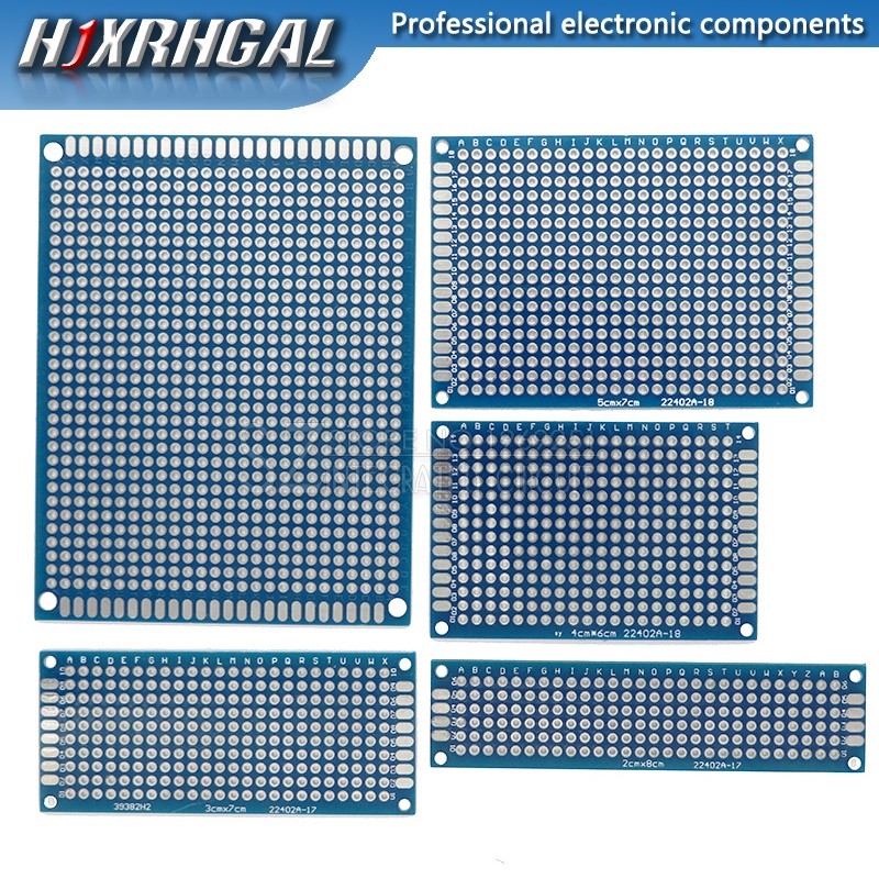 5 Cái / lốc Đôi Mặt Protoboard Breadboard Universal Board 2 * 8cm 3 * 7Cm 4 * 6cm 5 * 7Cm 2.54mm