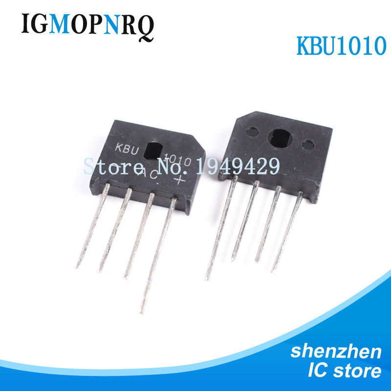 5 Cái / lốc KBU1010 KBU-1010 10A 1000V ZIP Diode Cầu Chỉnh Lưu Diode Mới