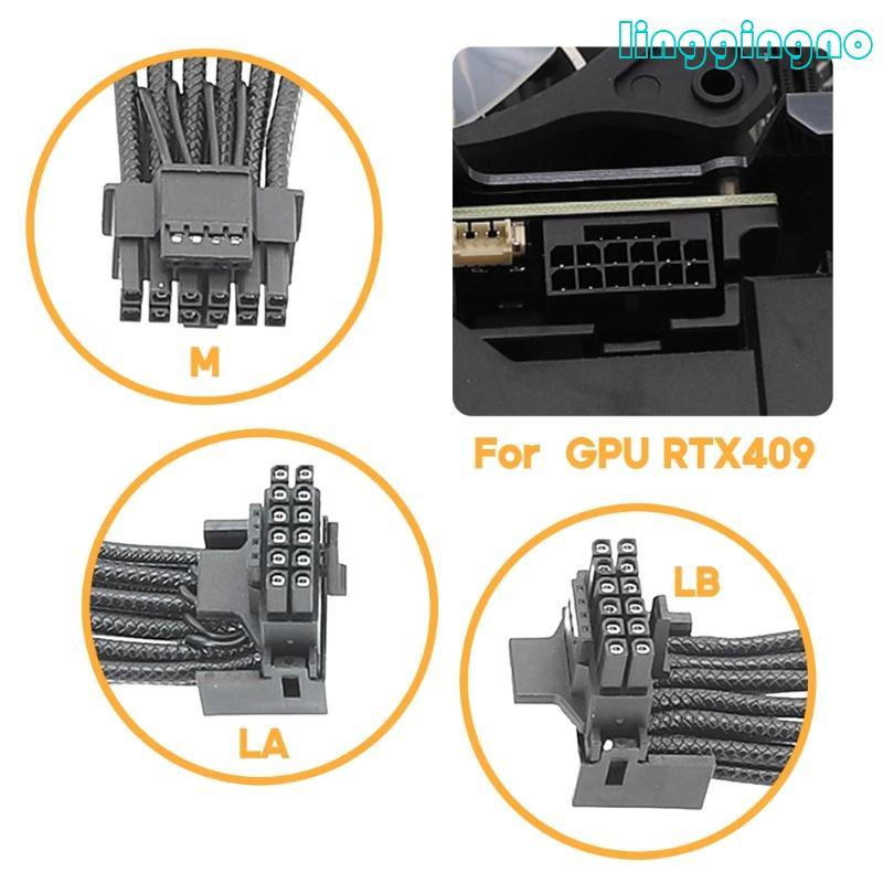 RR cho GPU RTX4090 4x8-pin 3x8Pin 2x8pin PCI-e đến 16-pin 12VHPWR Kết nối 90 độ Khuỷu tay Bộ chuyển 