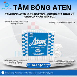 Tăm Bông Aten 100% Cotton – Combo Gia Đình, Vệ Sinh Cá Nhân Tiện Lợi
