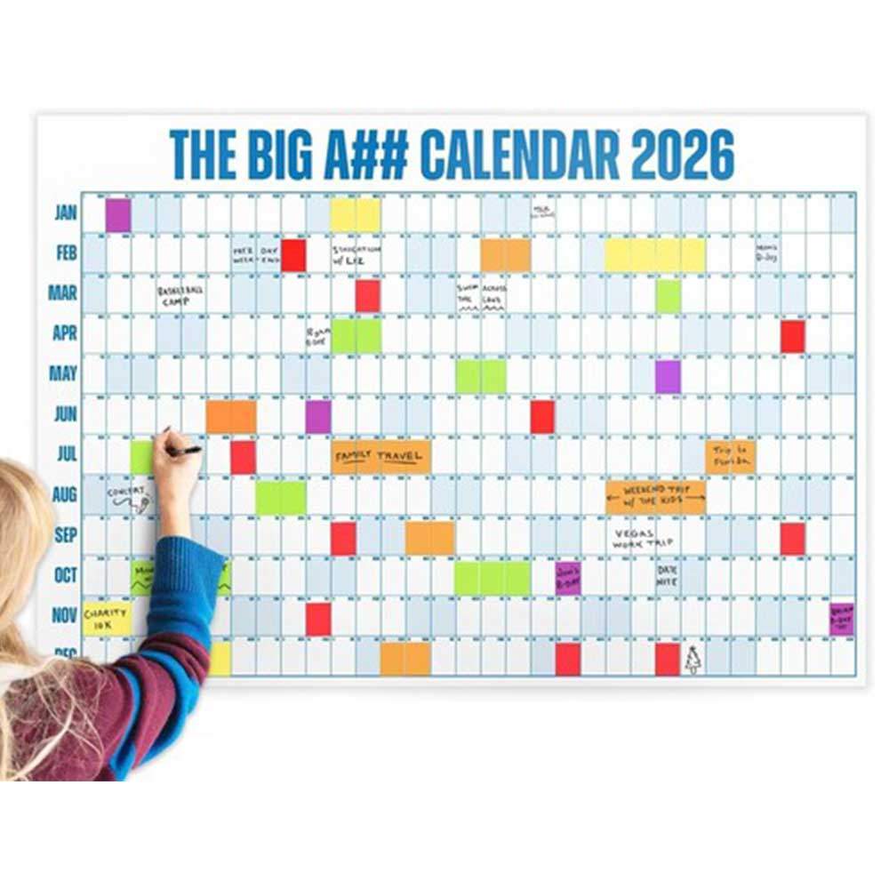 2026 Wall Calendar Planner - Large 365 Days Schedule Organizer with Stickers, Durable Office Supplie