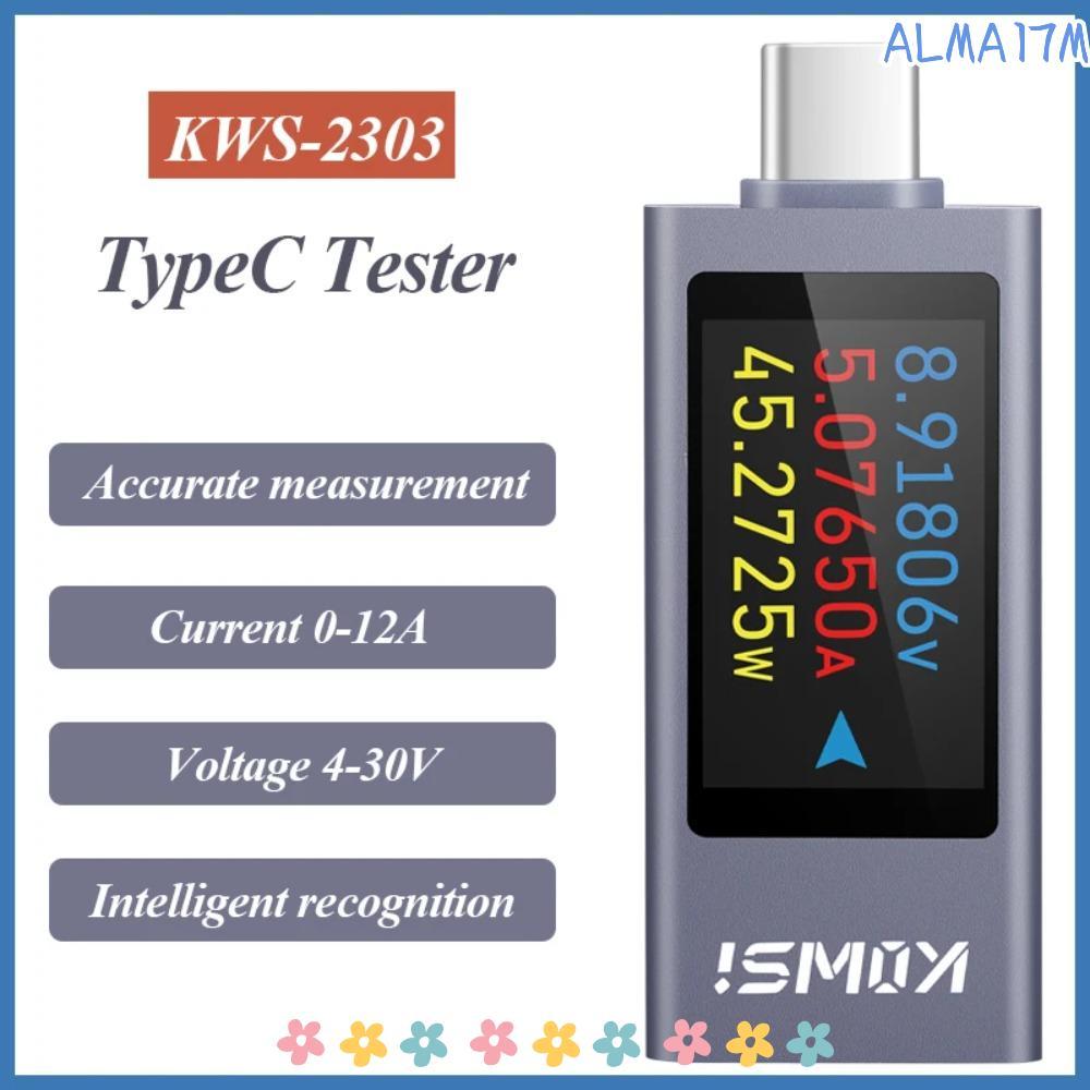 Máy đo điện ALMA1, Máy đo điện áp và dòng điện KWS-2303C PD, Màn hình LCD Dung lượng pin DC 4-30V 0-