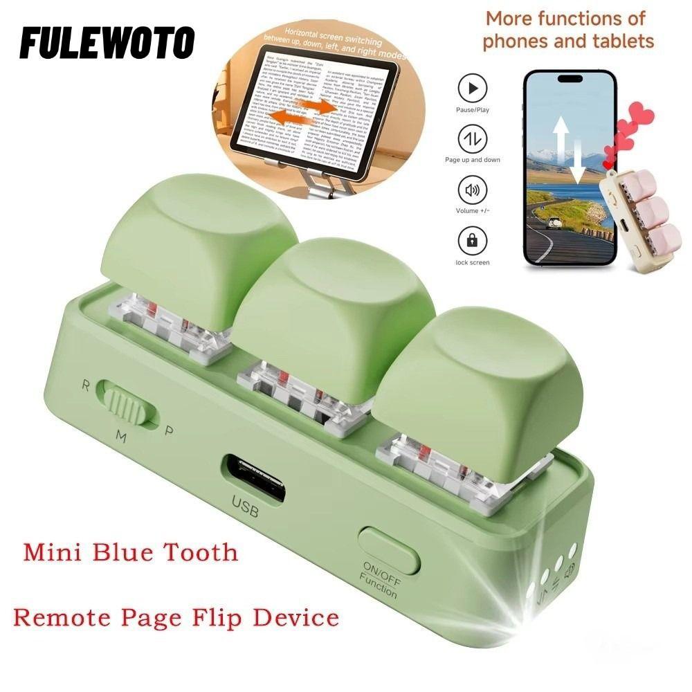 FILEWOTO Bàn Phím Trang Turner, Đa Năng 3 Phím EBook Trang Turner Bàn Phím, Đa Năng Di Động Bàn Phím