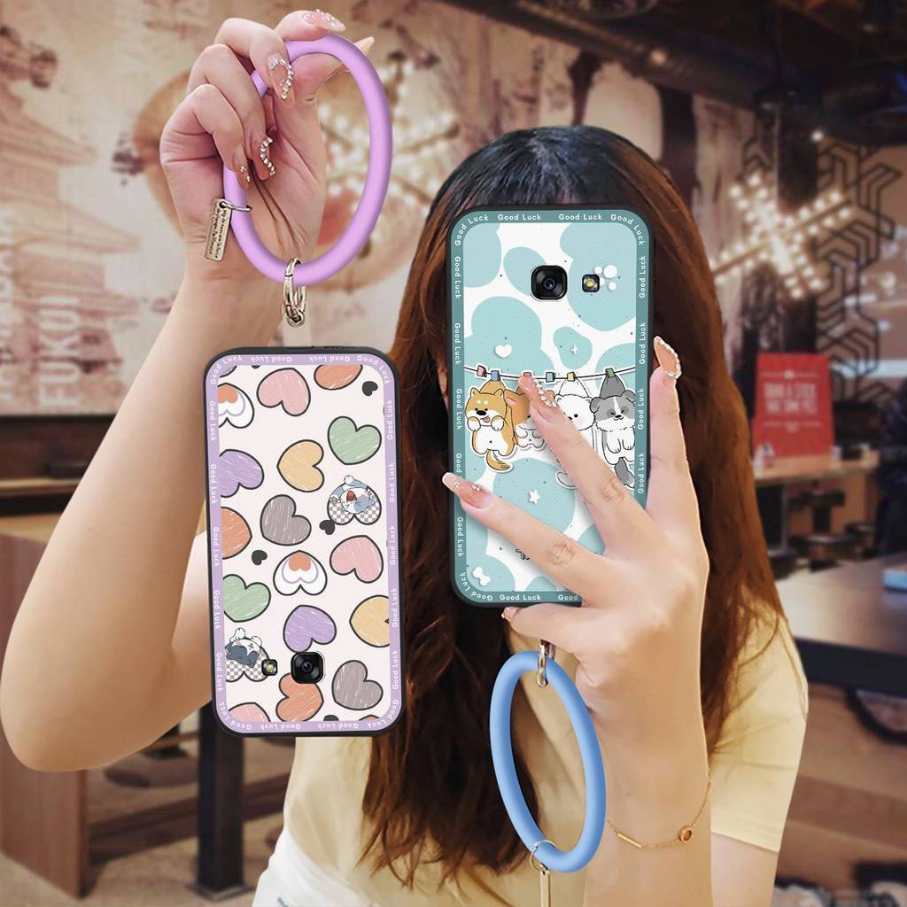 Ngộ nghĩnh Dễ Thương Ốp Lưng Điện Thoại Samsung Galaxy A7 2017 / A720 Sáng Tạo Màu Trơn Chống Bụi Bẩ