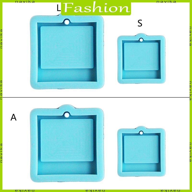 Creative Photo Frame Keychain Epoxy Resin Mold Handmade Pendants Silicone Mo