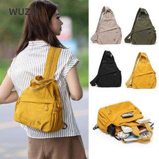 Túi đeo ngực WUZIA, Ba lô nữ đa chức năng bằng vải Nylon, Túi lưu trữ dây kéo hai mục đích dung tích lớn Sử dụng hàng ngày
