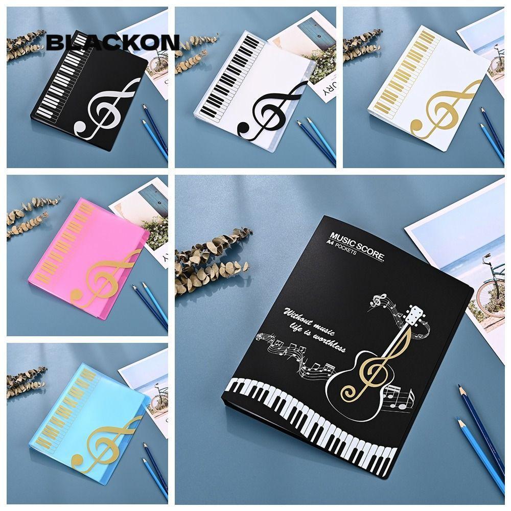 BLACKON Guitar Sheet Music Book Folder, PP Storage Organizer Piano Paper Sheet Folder, A4 40 Trang N