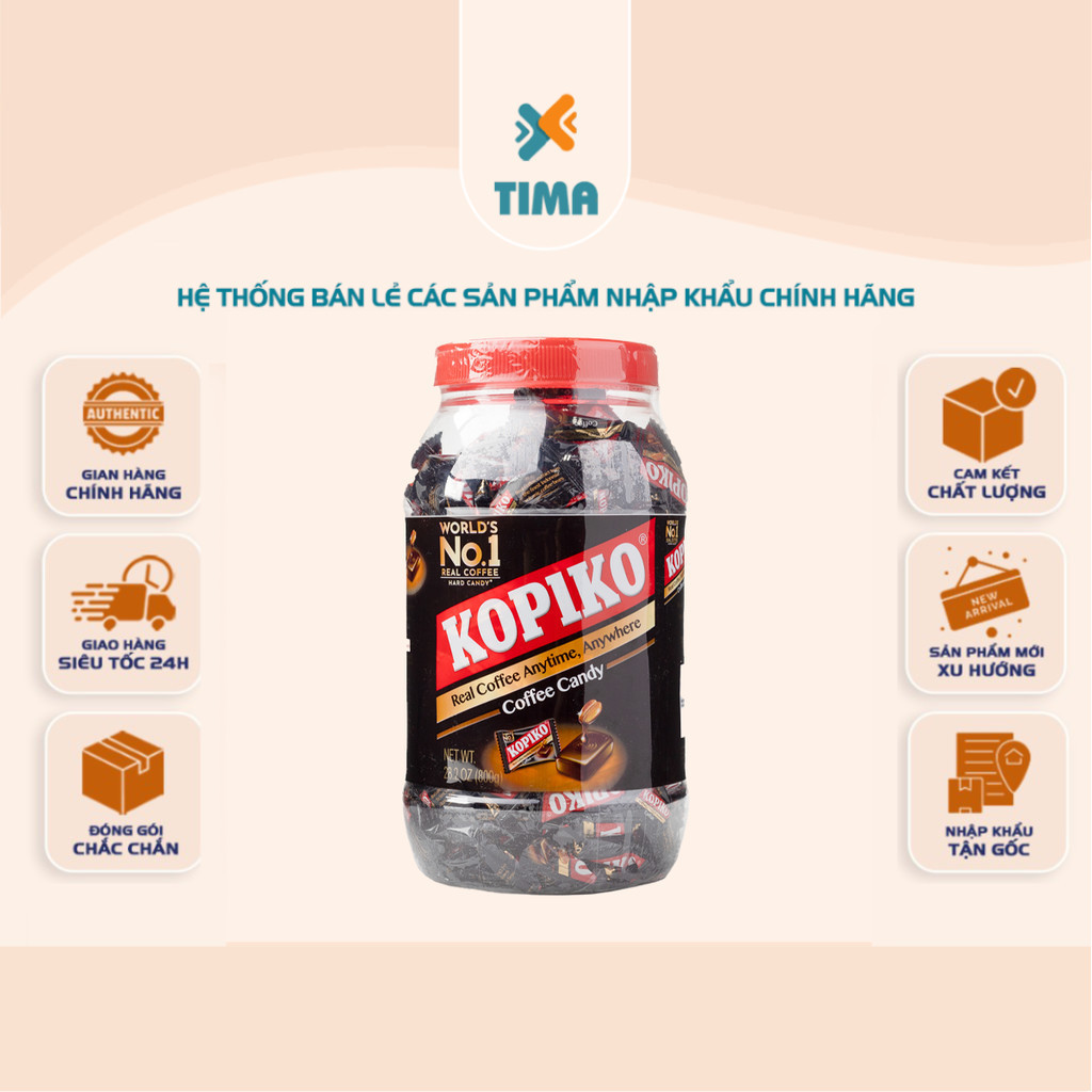 [COMBO 3 HỘP] Kẹo Cà Phê Kopiko Cappuccino – Hộp 560g