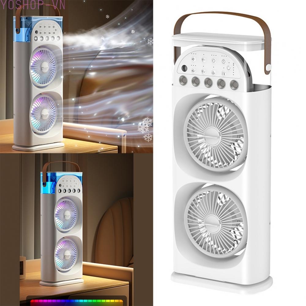 [Ysp]Cooling Fan 120° Oscillation 360° Rotation Easy To Clean Design Icy Mist Release