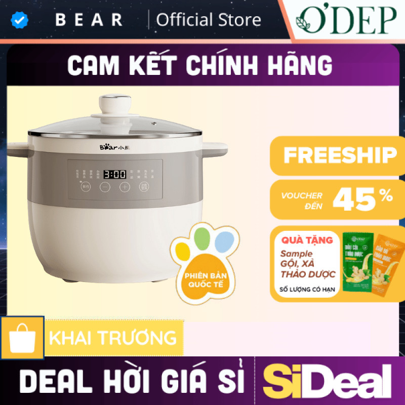 Nồi Nấu Chậm 2.5L Đa Năng Bear DDZ-B25Q3 - Hàng Chính Hãng - SIDEAL SIA