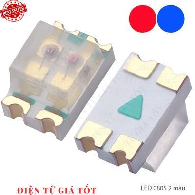 [30 Cái]- LED 2 Màu Đỏ, Xanh Dương 0805 Dán SMD Trong Suốt Điện Tử Giá Tốt 886