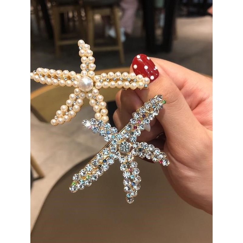 kẹp tóc ngọc trai kẹp tóc mái nữ Kẹp tóc ngọc trai sao biển, phụ kiện tóc nữ hàn quốc, kẹp tóc nữ, k