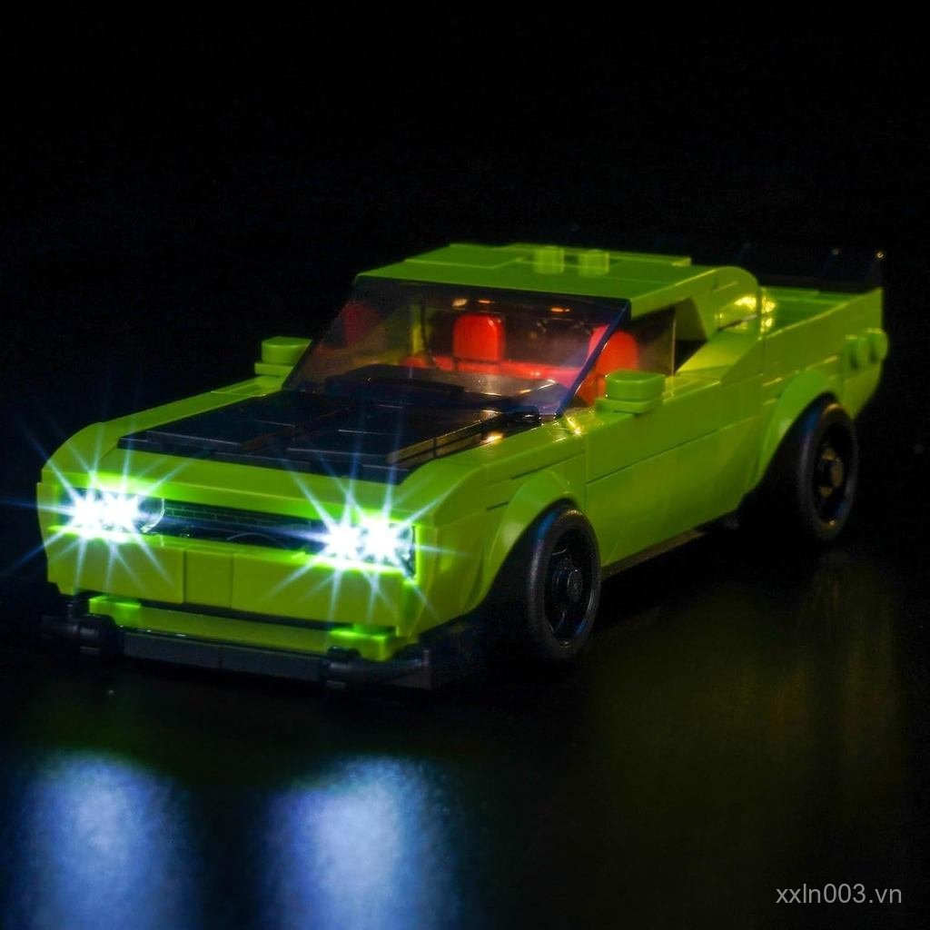 Bộ đèn Led nâng cấp Tương thích với Lego Speed Champions Dodge Challenger SRT Hellcat Bộ xây dựng xe