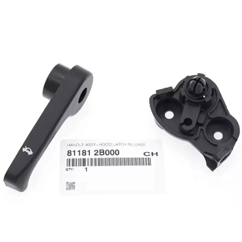 1 Bộ Tay Cầm & Đế tháo chốt Hood 811812B000 Cho Sonata 2011-2019 Optima 2011-2016 OEM 811802B000 811