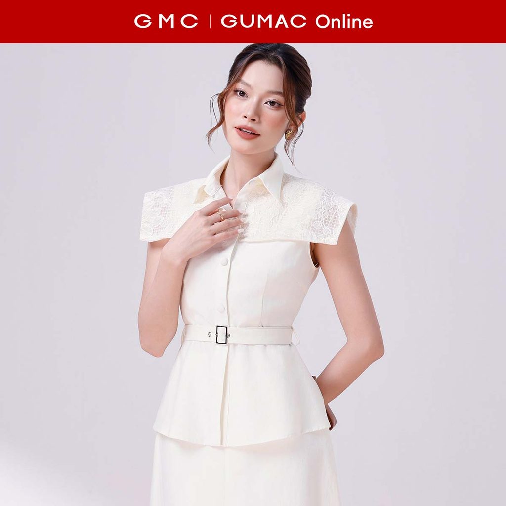 [MUA 2 GIẢM 25K] Áo sơ mi nữ peplum cổ thủy thủ phối bản vai ren thanh lịch đi tiệc công sở thời tra