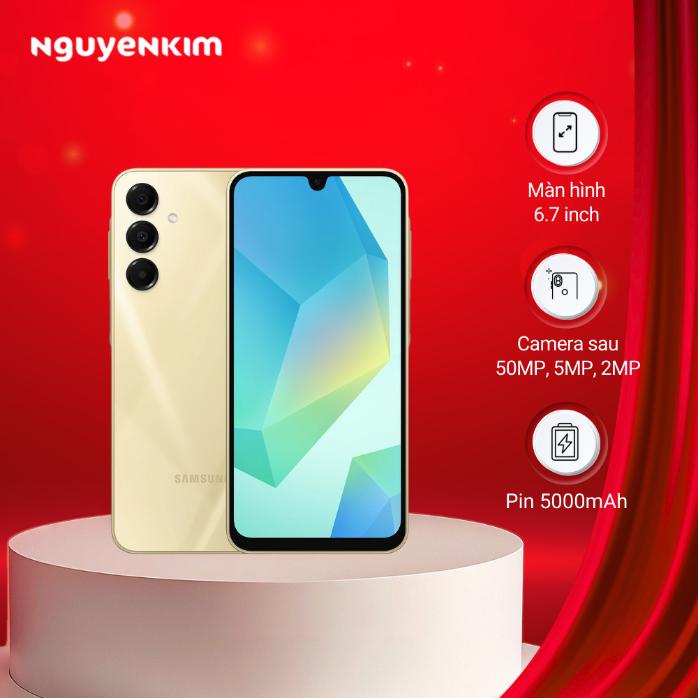 Điện thoại Samsung Galaxy A16 5G 8GB/128GB (SM-A166P/DS) Vàng