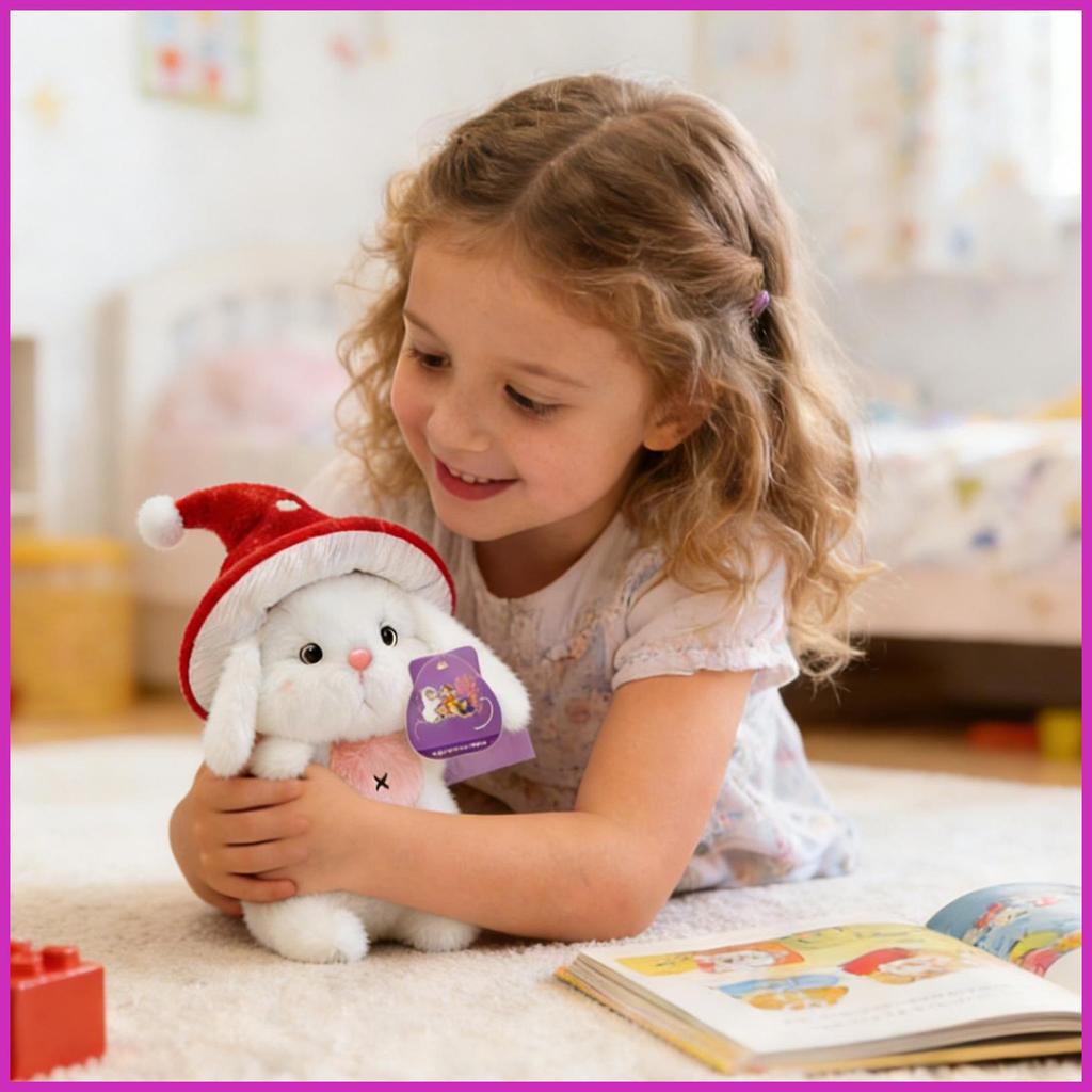 Sang Trọng Thỏ Thỏ Đáng Yêu Phục Sinh Sang Trọng Đồ Chơi Mũ Nấm Thỏ Mềm Nhồi Bông Búp Bê Cho Trẻ Em 