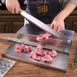 Máy cắt xương ZHUXAOWAN, Hướng dẫn sử dụng có khay lưu trữ Máy thái thịt, Máy cắt thịt bằng thép không gỉ đa chức năng chống gỉ Độ dày có thể điều chỉnh Nồi nóng