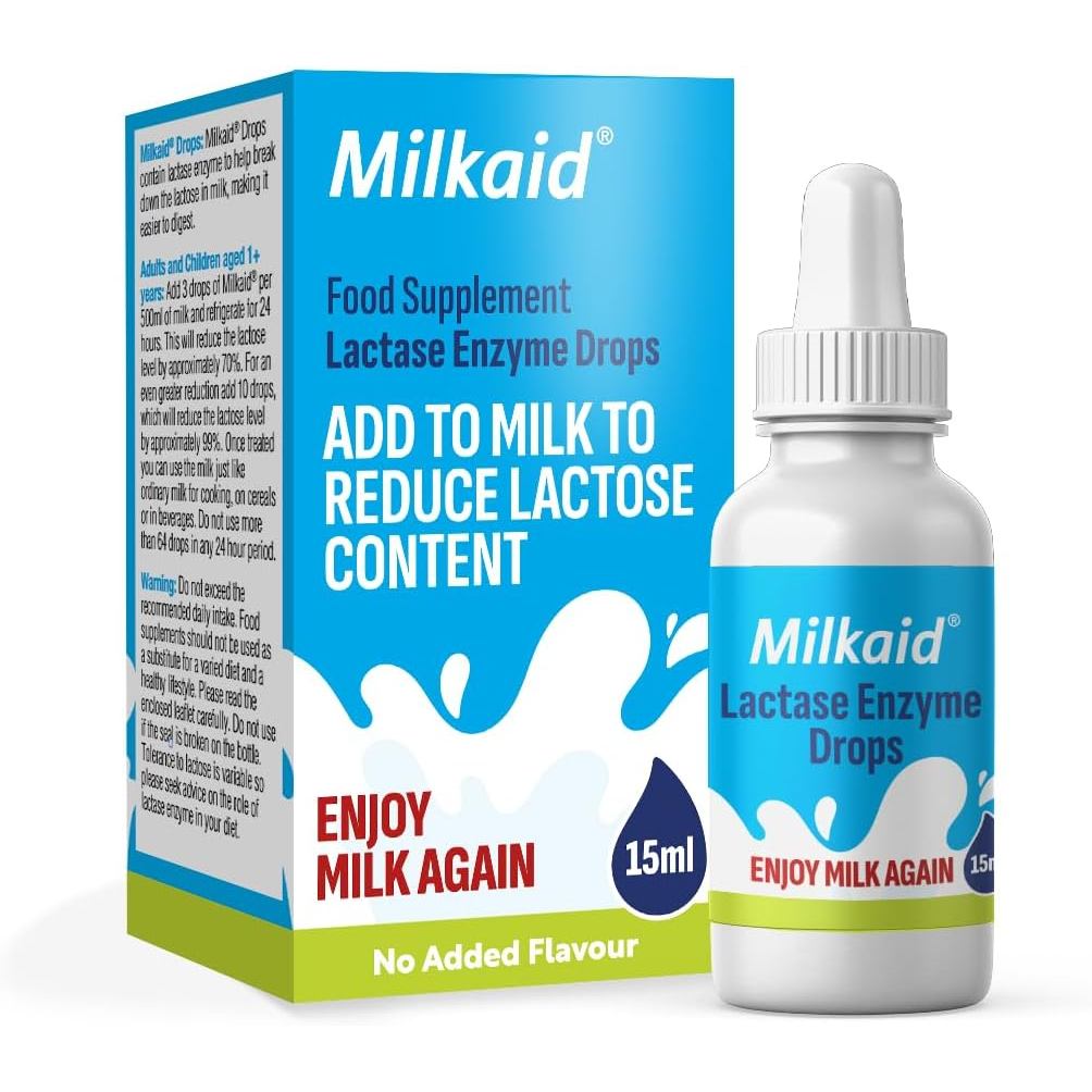 Aid Lactase Enzyme Drops 15ml – Giảm không dung nạp Lactose – Giảm Lactose – Không vị
