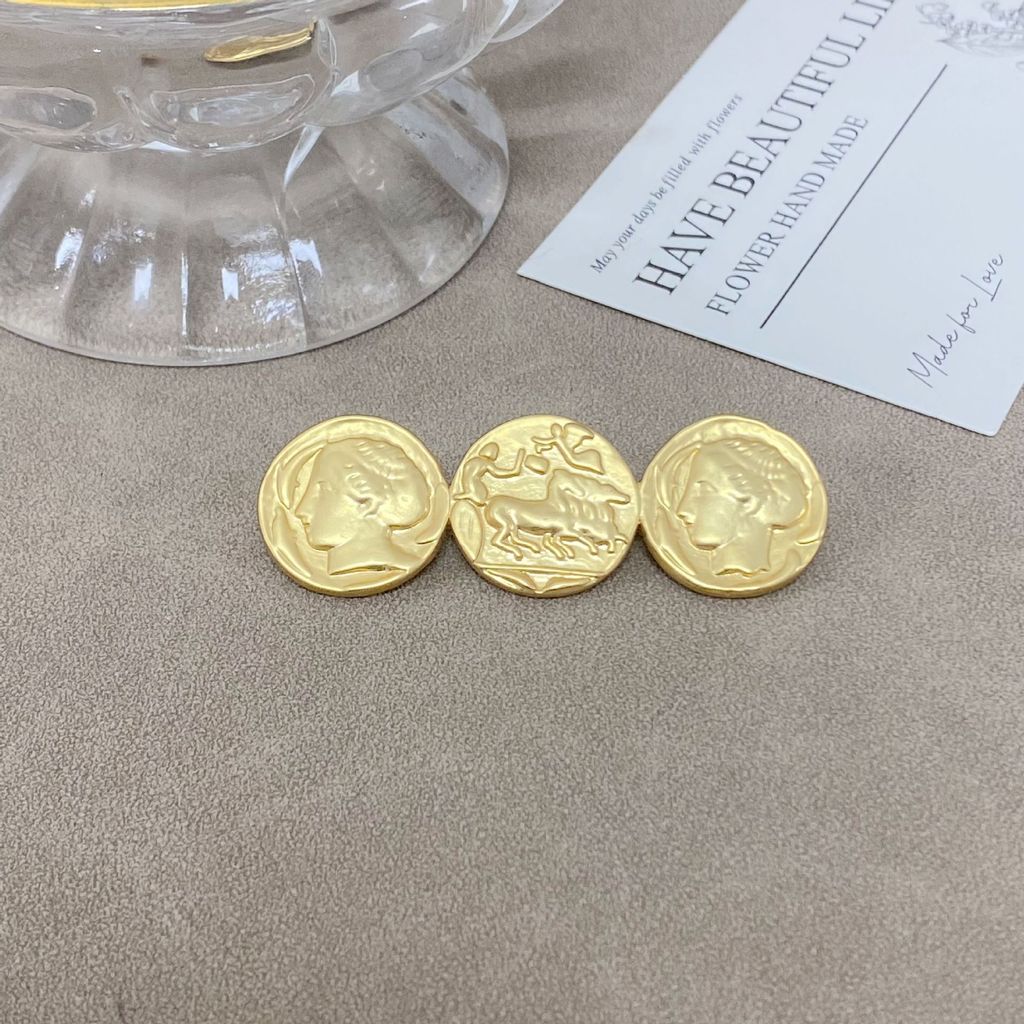 New Fashion Ancient Greek Mythology Goddess Head Double-Sided Relief Commemorative Ancient Coin Broo