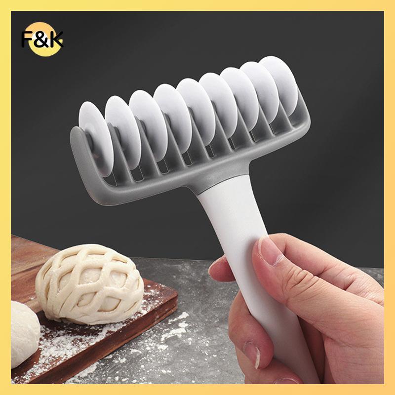 F & K Biến Smooth Baking Tool Cookie Cake Net Dough Roller Cutter Pizza Dough Roller Cutter cho nhà 