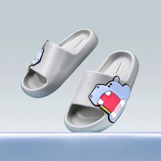 Cheerful Mario Dép lê Hippo Big-Mouth dành cho bé trai, Dép hình thú hoạt hình thời trang có đế mềm mại, chống trượt, chống mùi