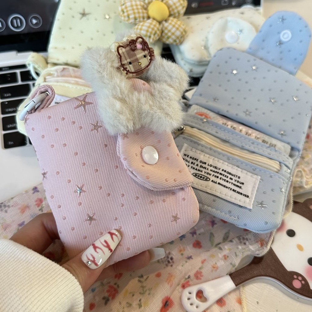 Ví đựng tiền xu nữ trang trí ngôi sao dễ thương