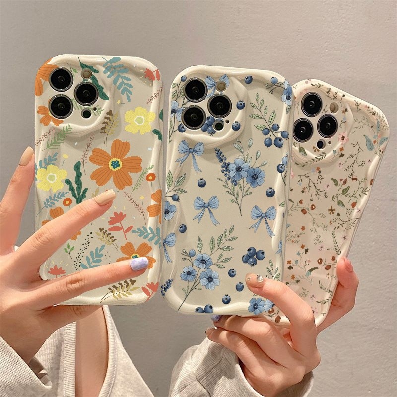 Ốp Điện Thoại Hoa Hàn Quốc Cho Realme C67 C71 C53 C55 C75 C65 C63 C61 C33 C31 C35 C30 C21 C21Y C25Y 