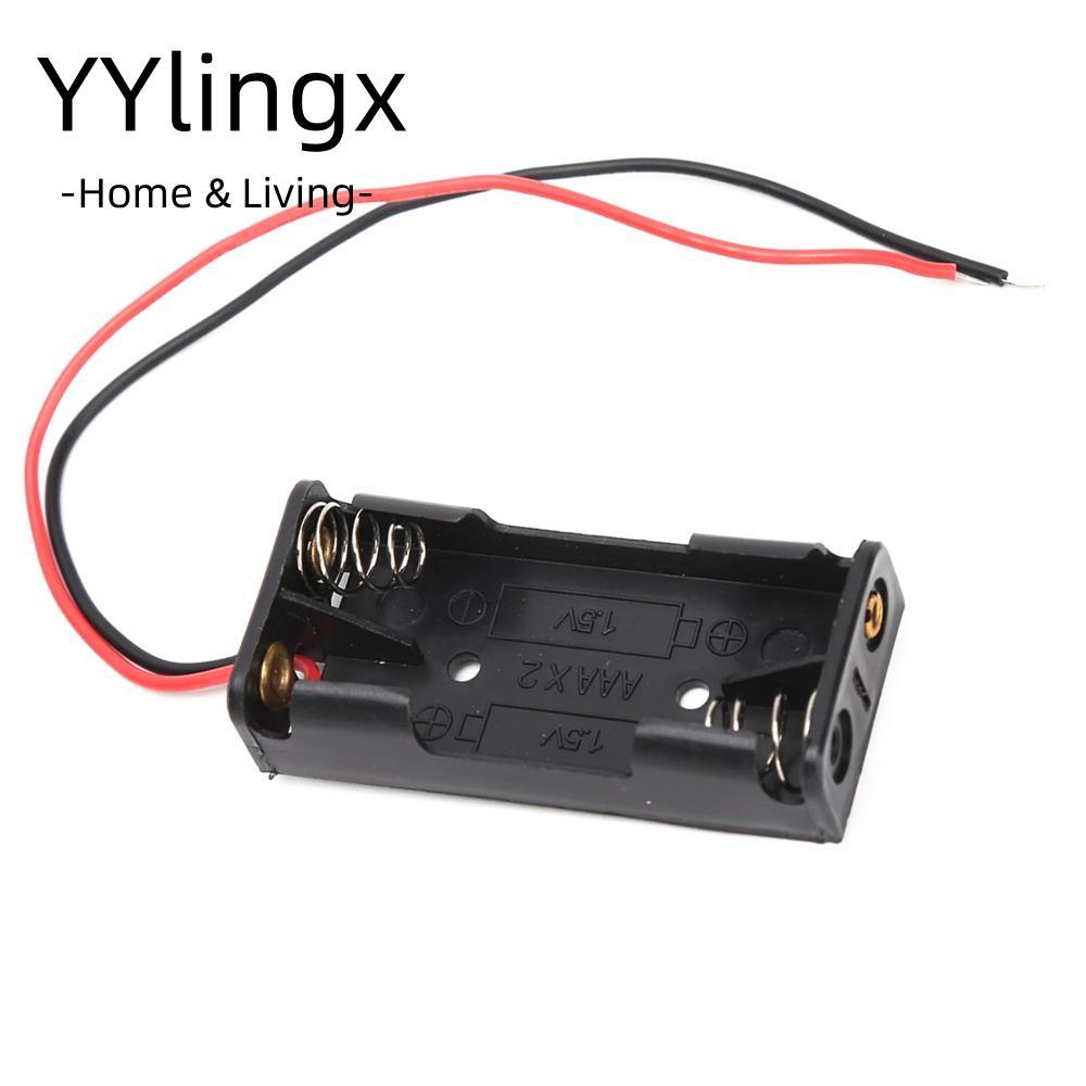 YYLINGX 10 Cái Giá đỡ pin AAA 3 × 1.5V, có dây 15cm 3 × 1.5V AAA 2 × 1.5V Giá đỡ pin AAA, Giá đỡ PP 